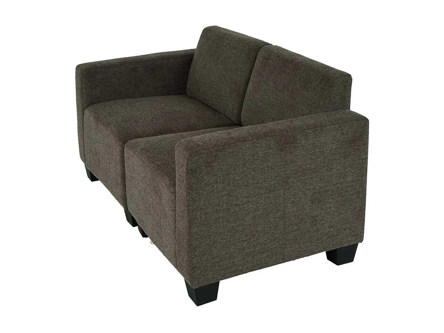 Modułowa sofa dwuosobowa Moncalieri,  brązowa