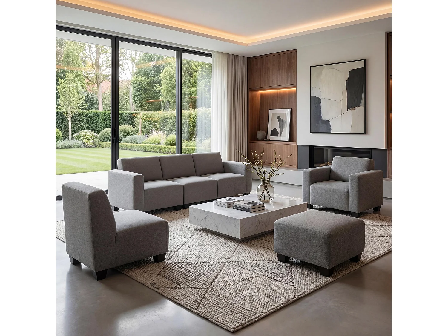 Système de canapés Moncalieri (6 pièces),  gris