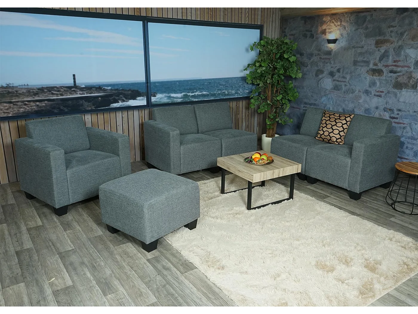 Système de canapés Moncalieri (6 pièces),  gris