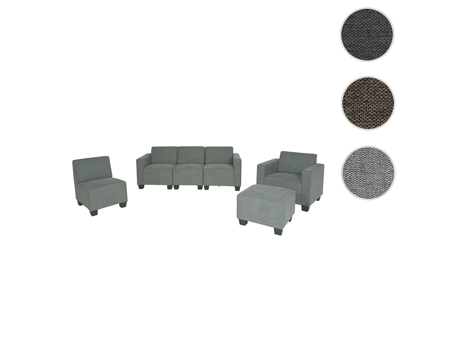 Système de canapés Moncalieri (6 pièces),  gris