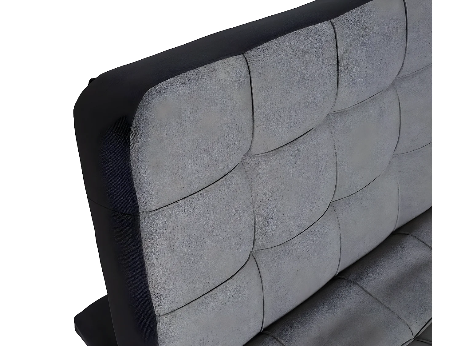 Sofa rozkładana MCW-K22,  tkanina/tekstylia ciemnoszary, czarny