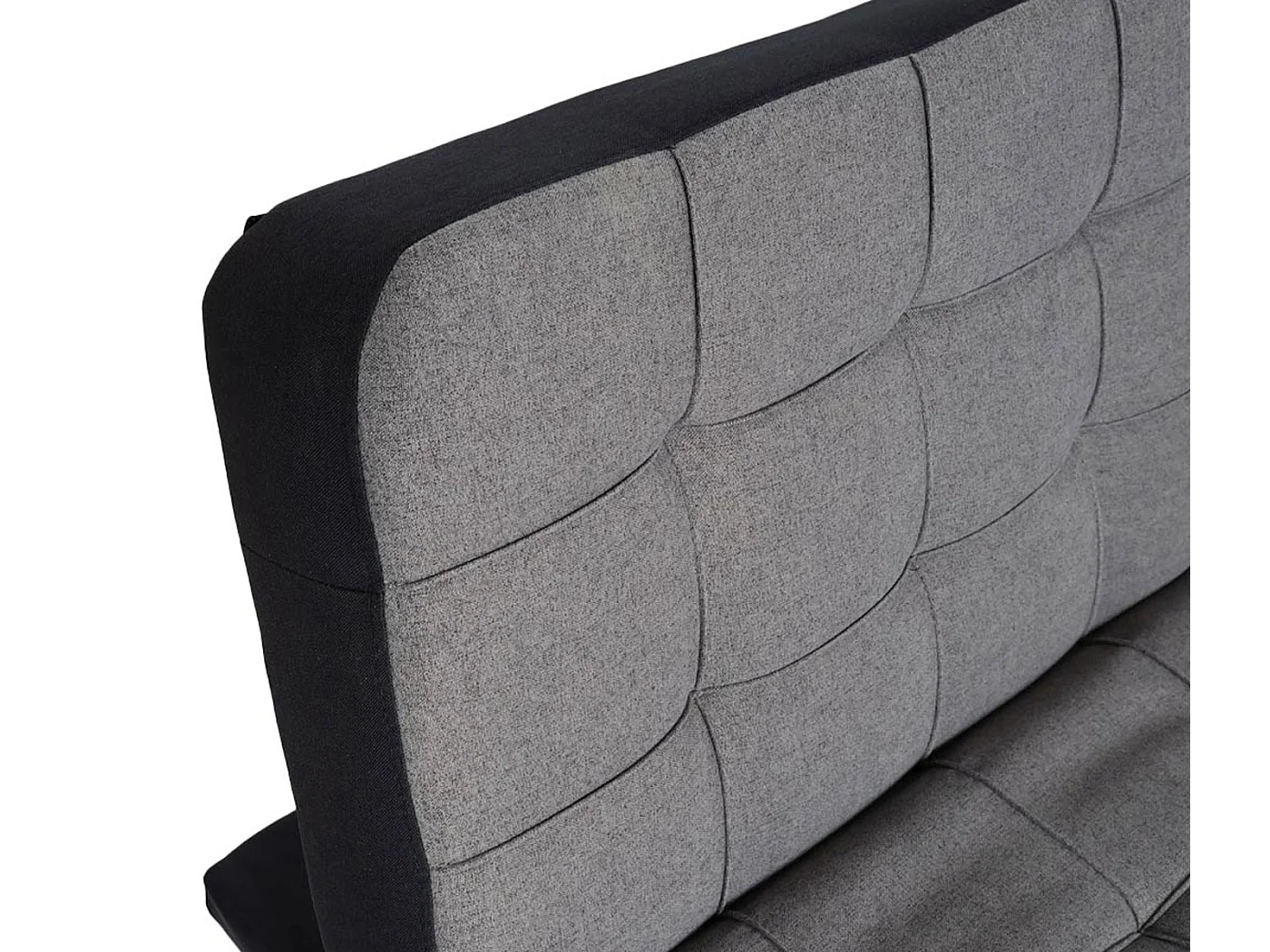 Divano letto angolare con penisola sofà reclinabile MCW-K22 legno tessuto grigio scuro e nero