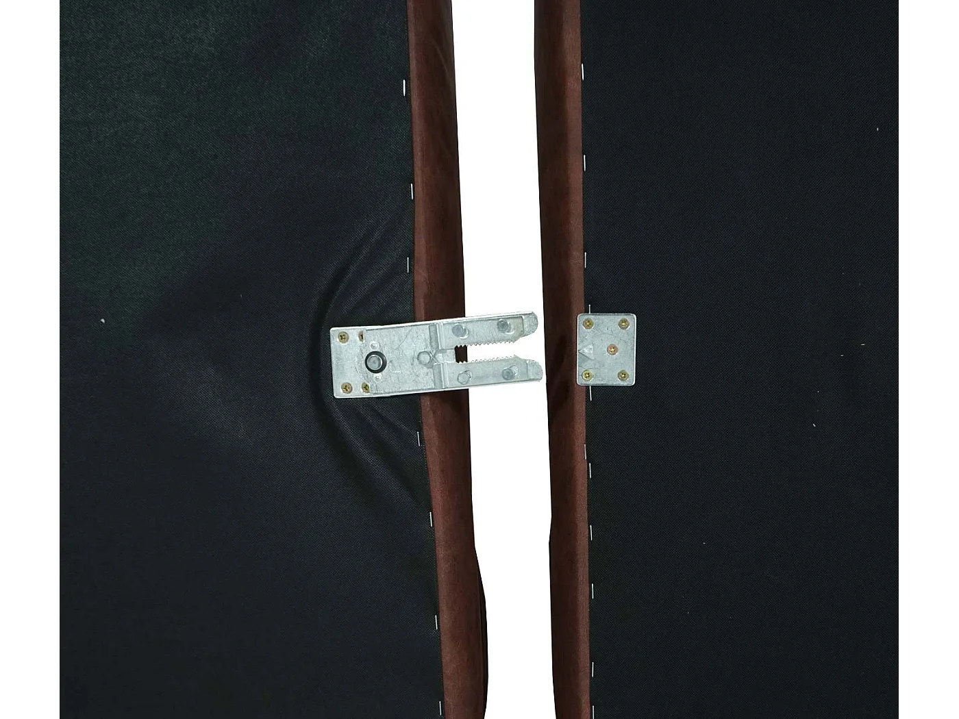 Ecksofa MCW-J59 Ottomane links, Kunstleder braun