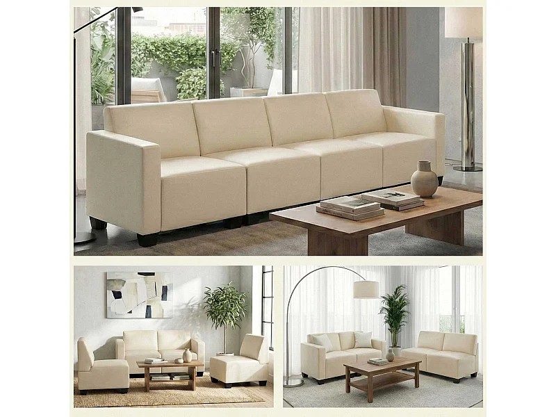4-osobowa sofa Moncalieri,  kremowa
