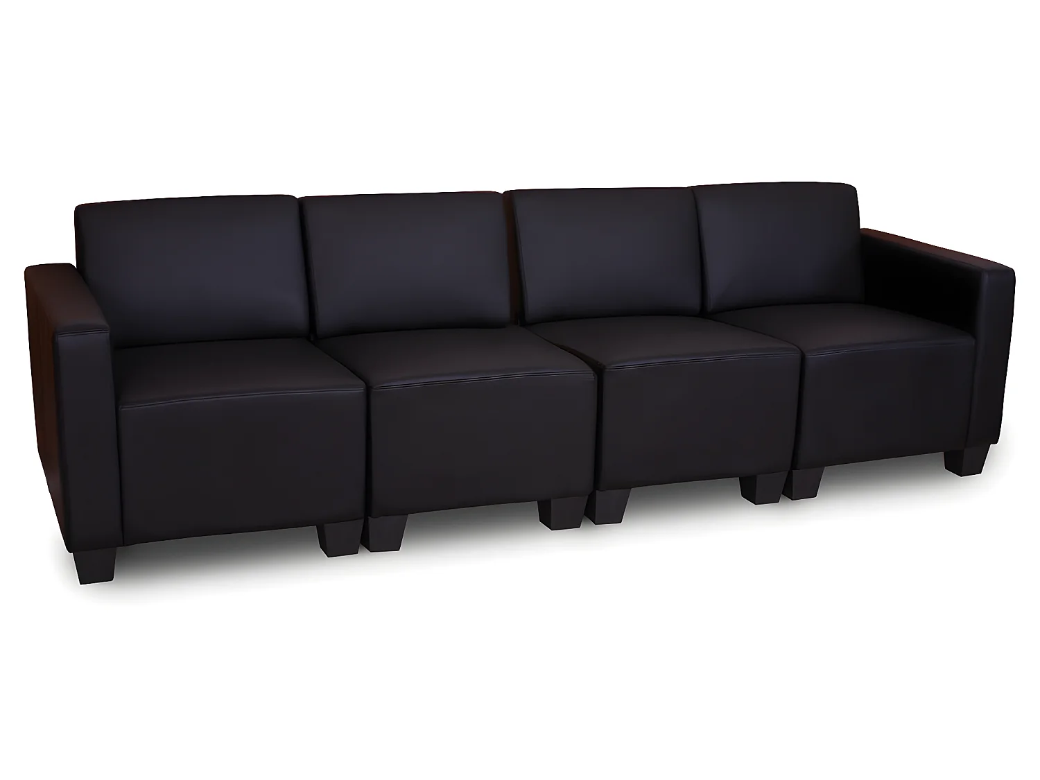 Sofá 4 plazas Moncalieri,  negro