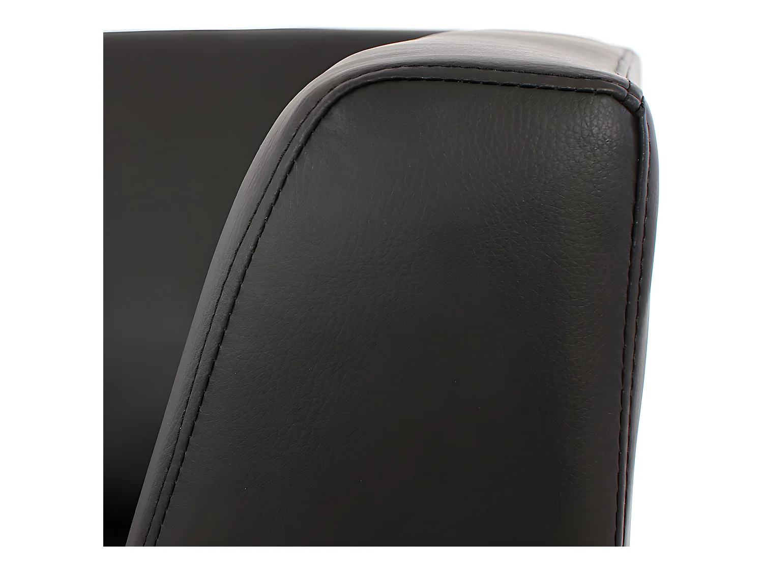 Canapé 4 places Moncalieri, Canapé 4 places lounge/salon Lyon, système modulaire, simili-cuir, noir