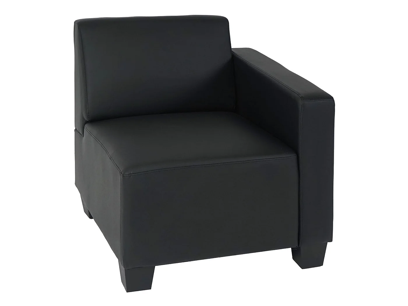 Canapé 4 places Moncalieri,  noir