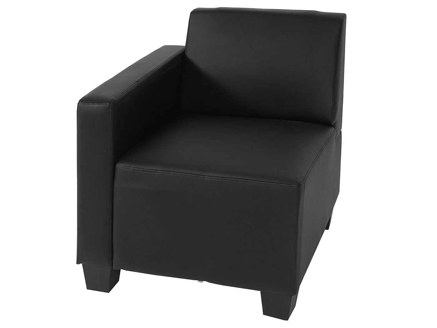 Canapé 4 places Moncalieri,  noir