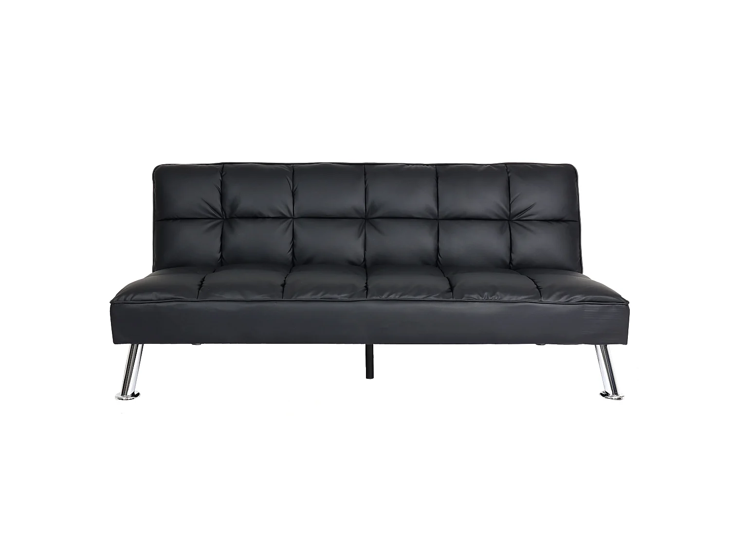 Sofa MCW-K21, Kunstleder, schwarz