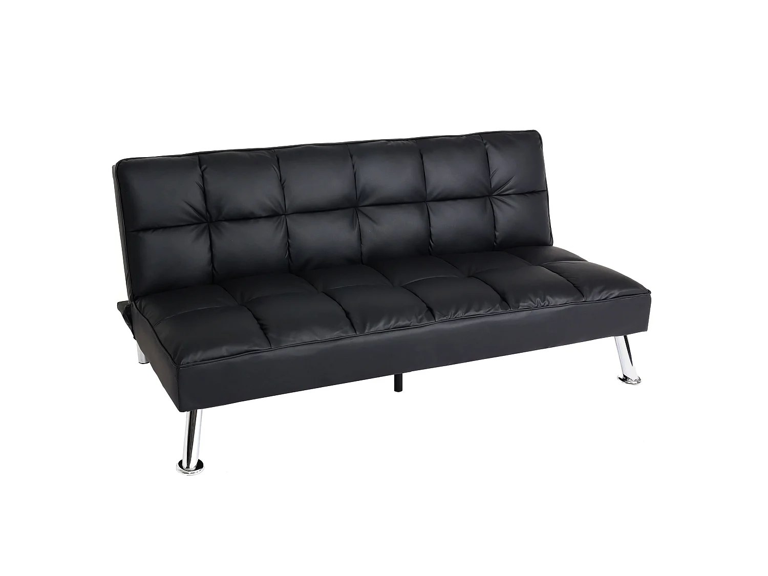 Sofa MCW-K21, Kunstleder, schwarz
