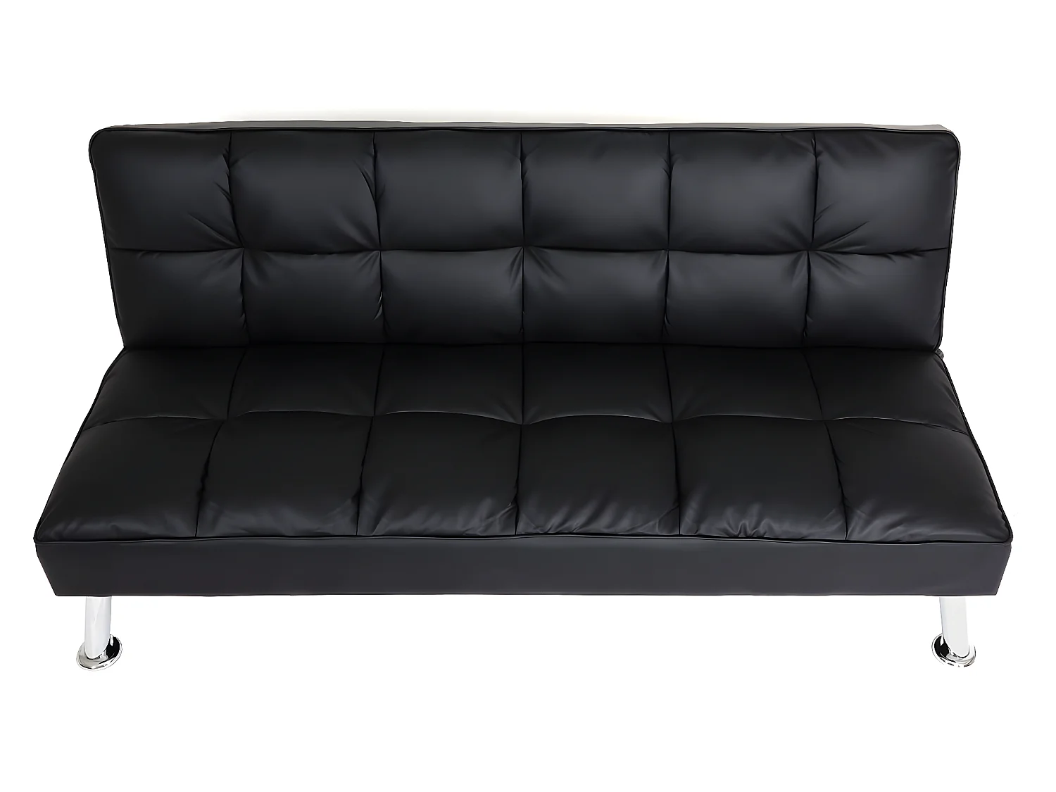 Sofa MCW-K21, Kunstleder, schwarz