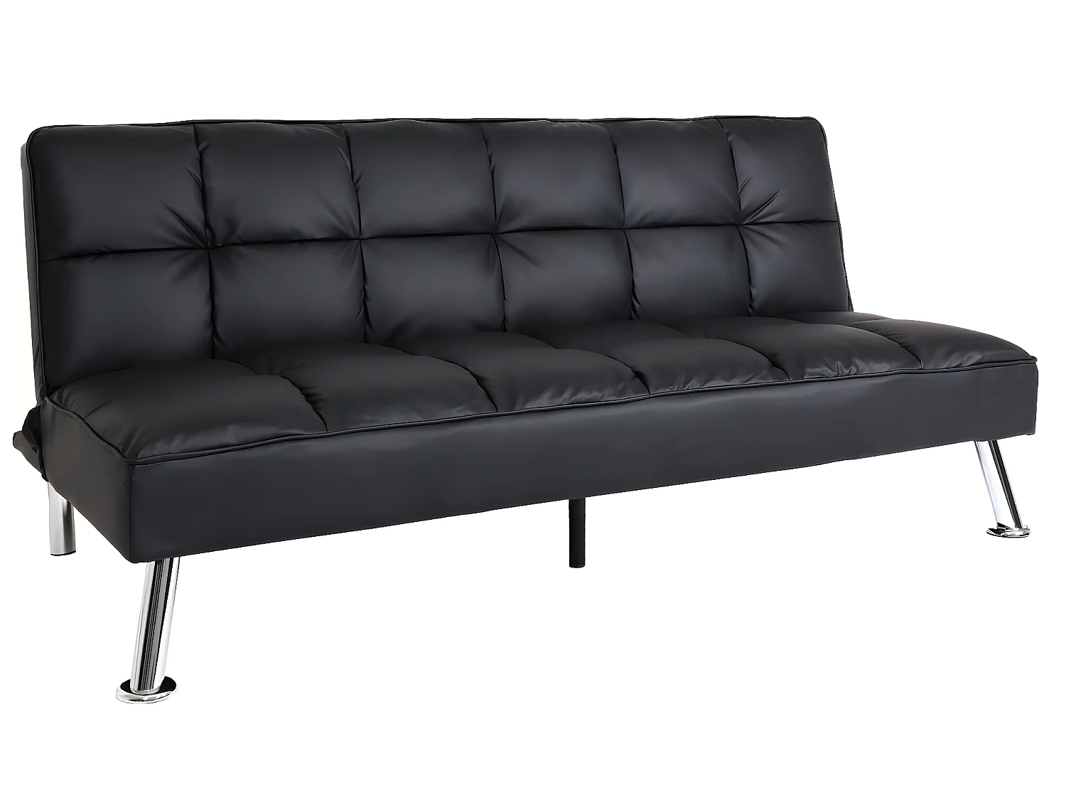Sofa MCW-K21, Kunstleder, schwarz