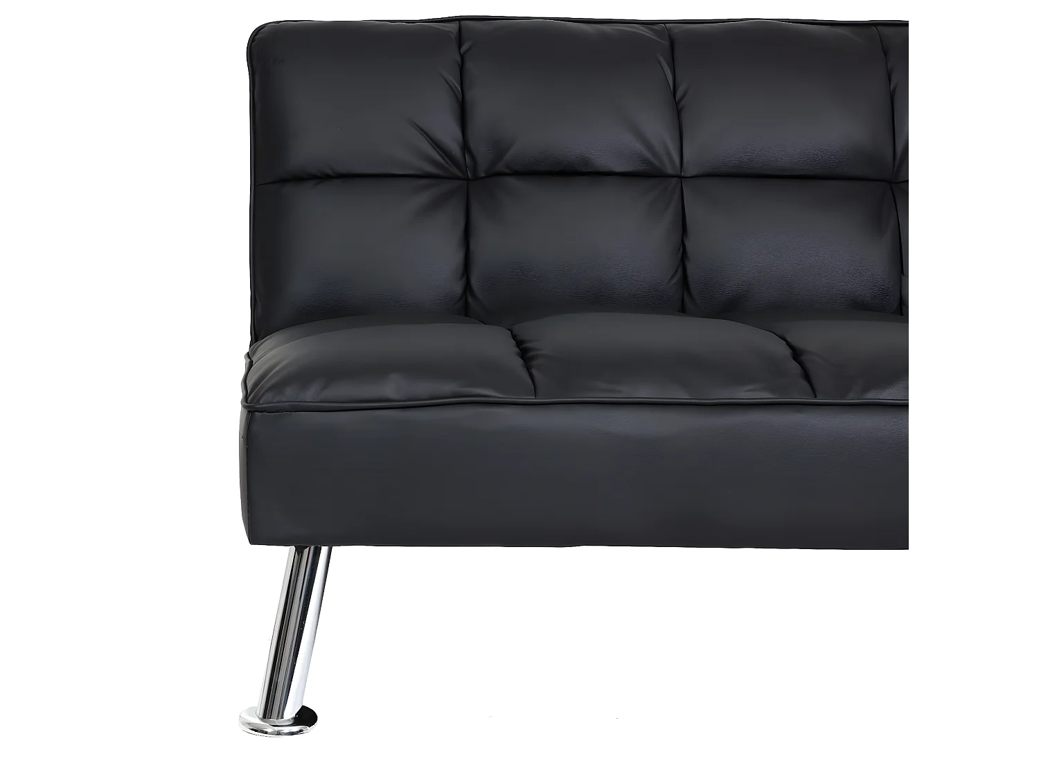 Sofa MCW-K21, Kunstleder, schwarz