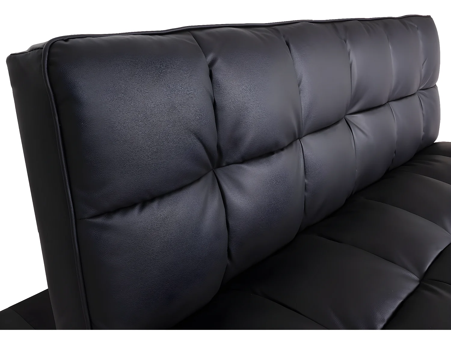 Sofa MCW-K21, Kunstleder, schwarz