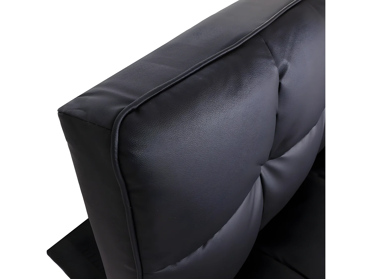 Sofa MCW-K21, Kunstleder, schwarz
