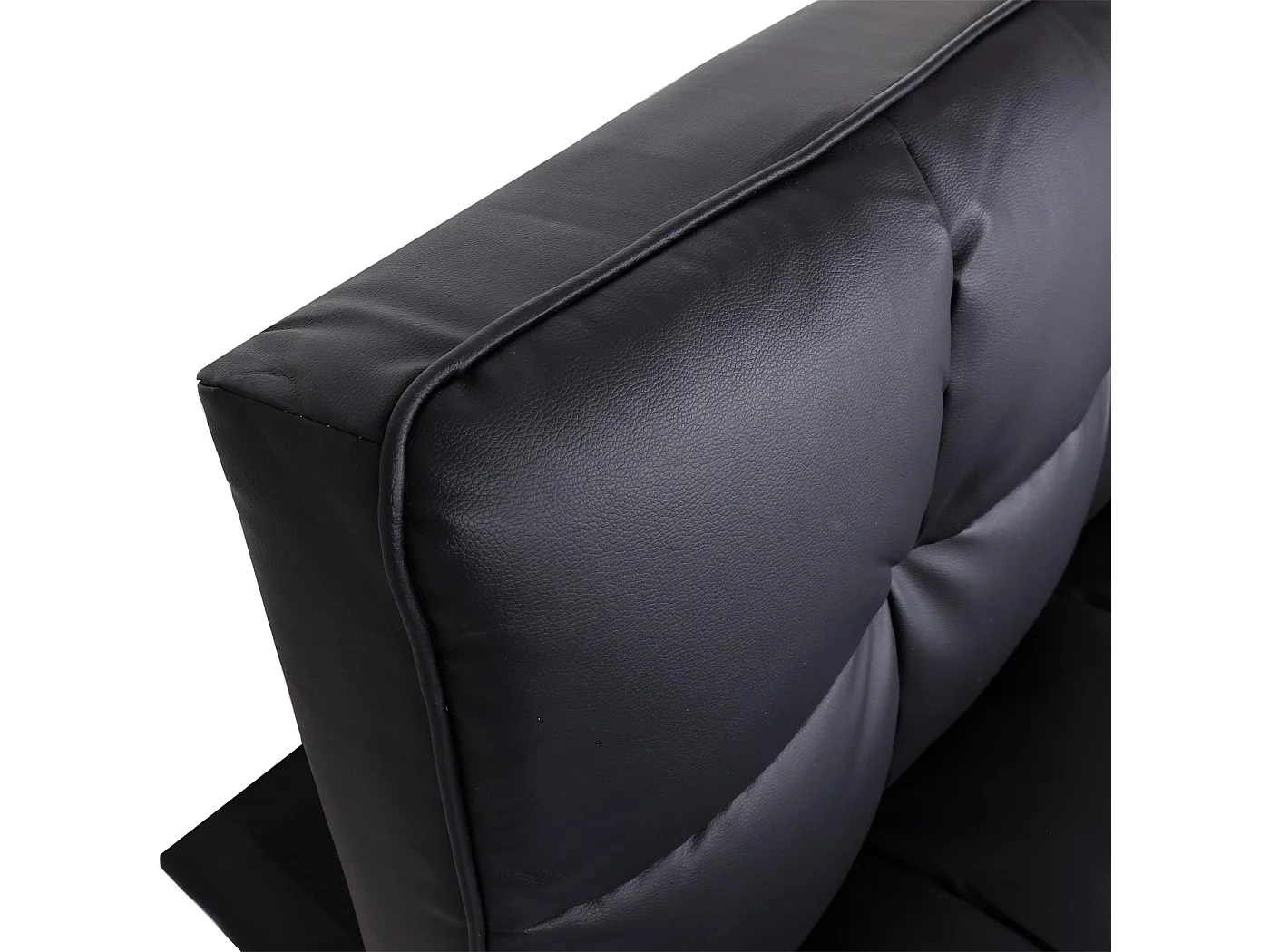 Sofa MCW-K21,  sztuczna skóra, czarna