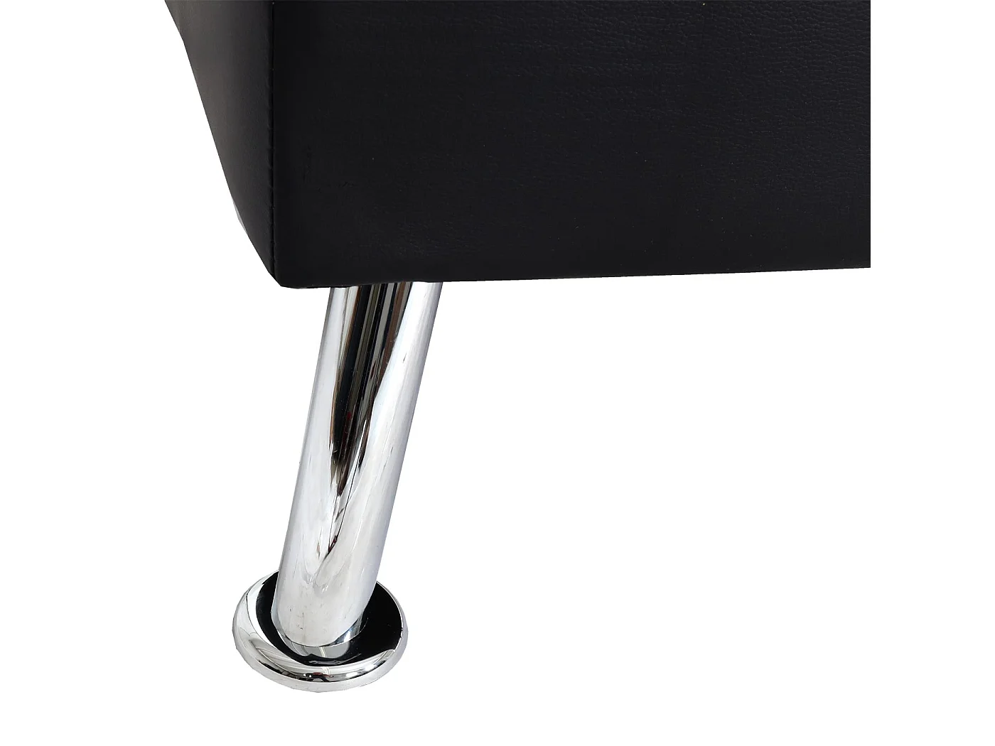 Sofa MCW-K21,  sztuczna skóra, czarna