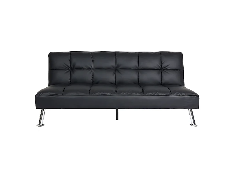 Sofa MCW-K21, Kunstleder, schwarz