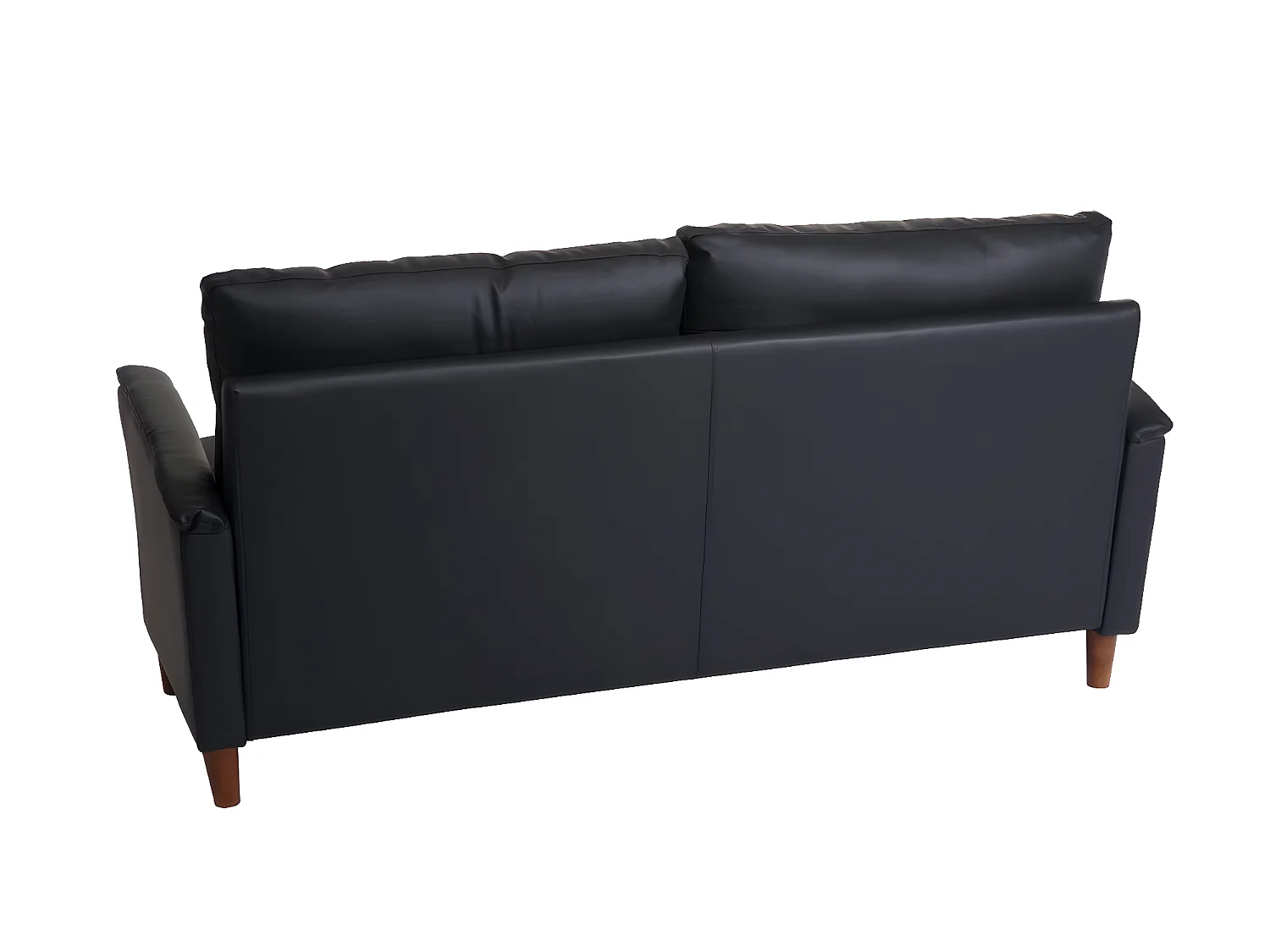 3er Sofa MCW-H23, Kunstleder, schwarz