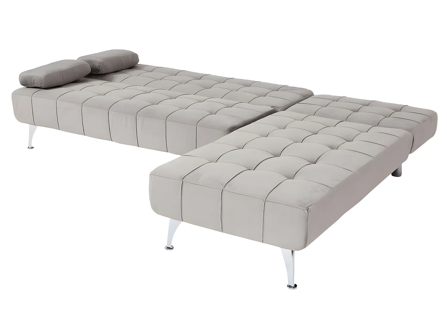 Sofa rozkładana MCW-K22,  aksamitny szary