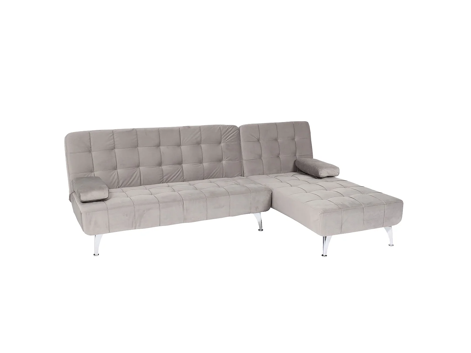 Rozkładana sofa MCW-K22,  aksamit szary