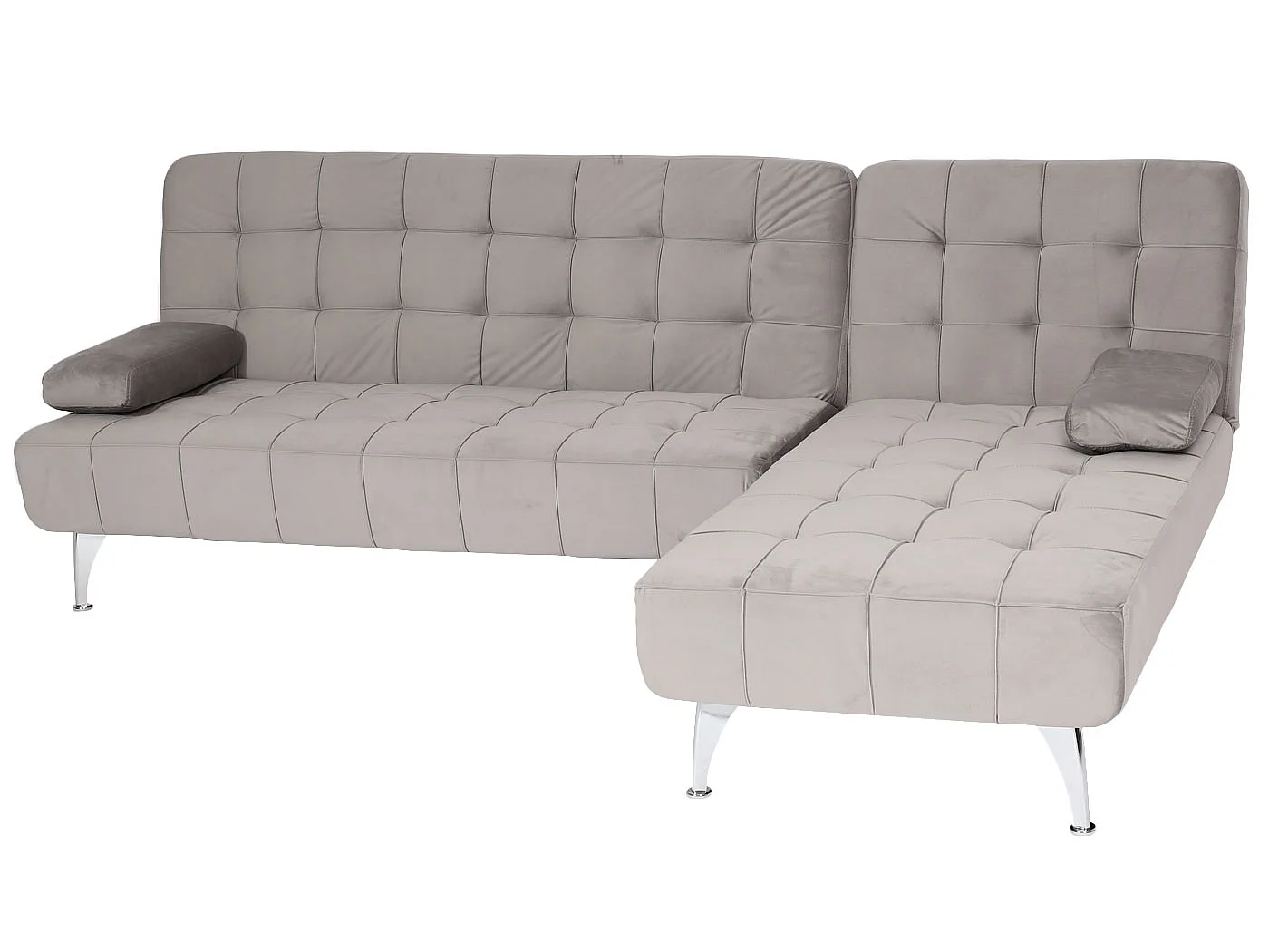 Rozkładana sofa MCW-K22,  aksamit szary