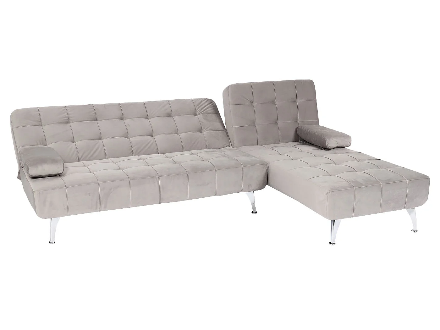 Rozkładana sofa MCW-K22,  aksamit szary