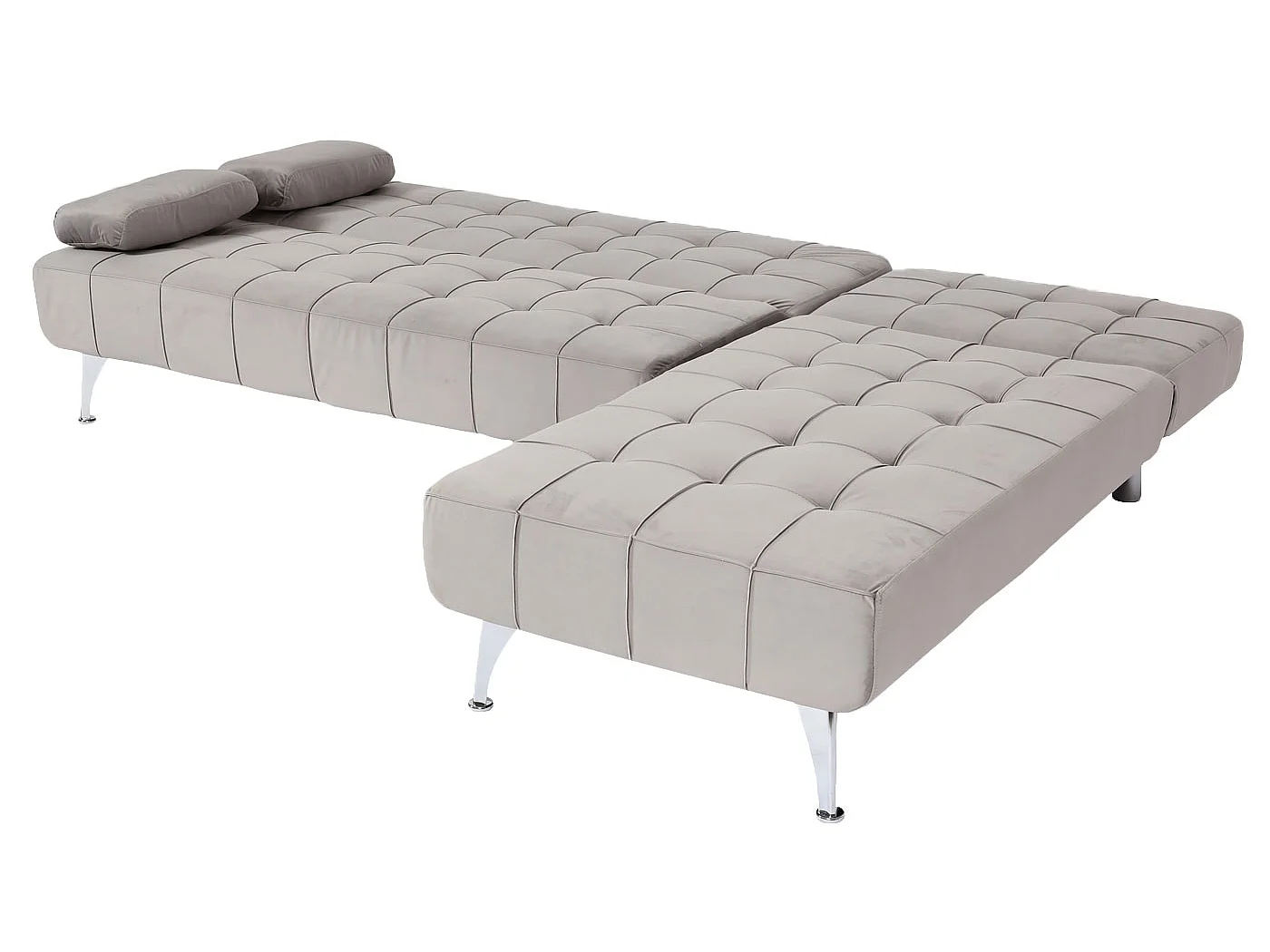 Rozkładana sofa MCW-K22,  aksamit szary