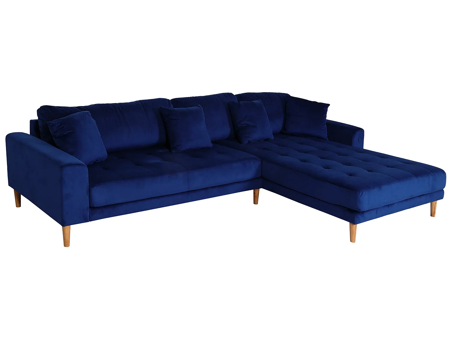 Ecksofa MCW-J54, Samt blau