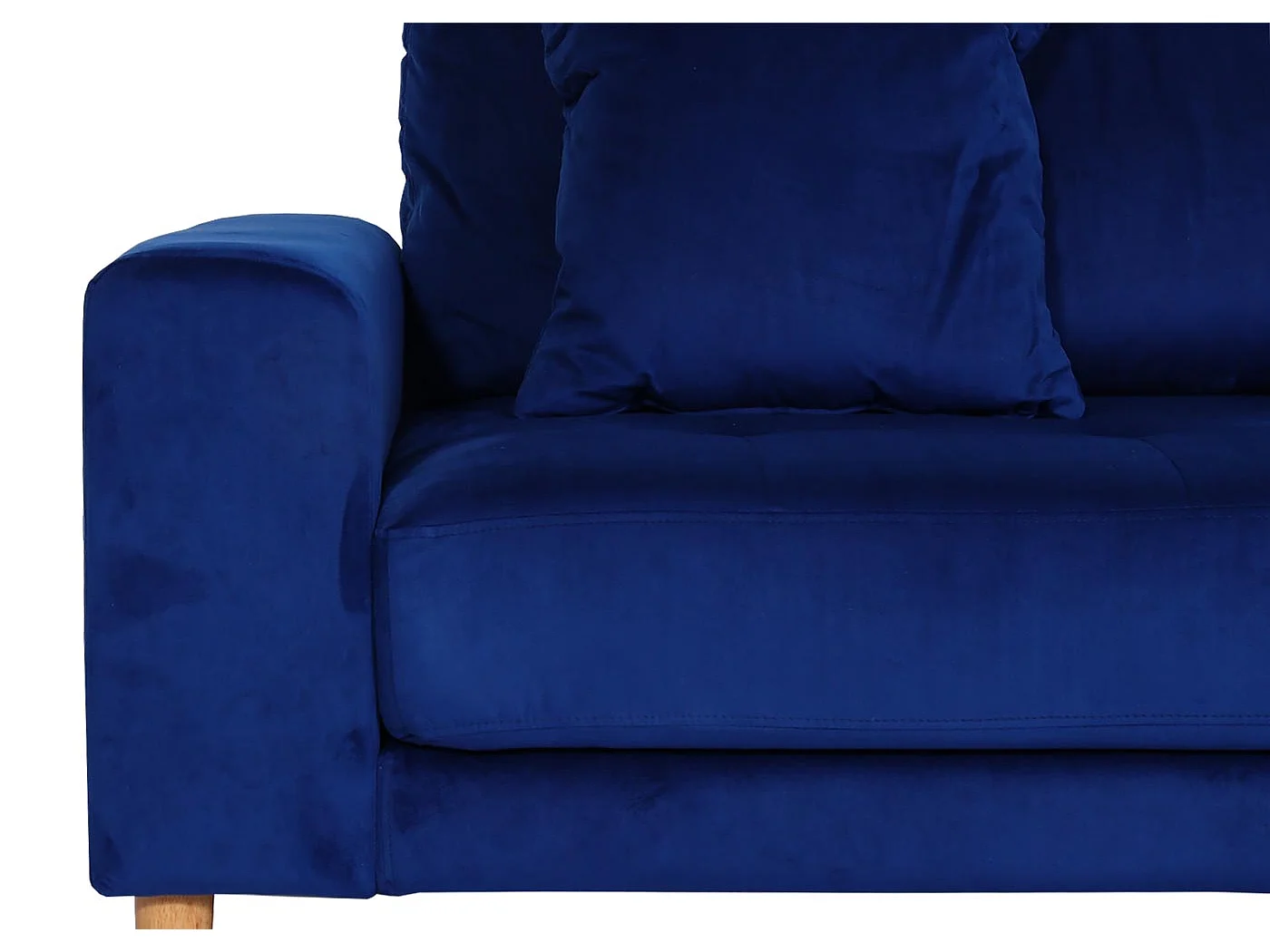 Hjørnesofa MCW-J54,  Blå fløjl