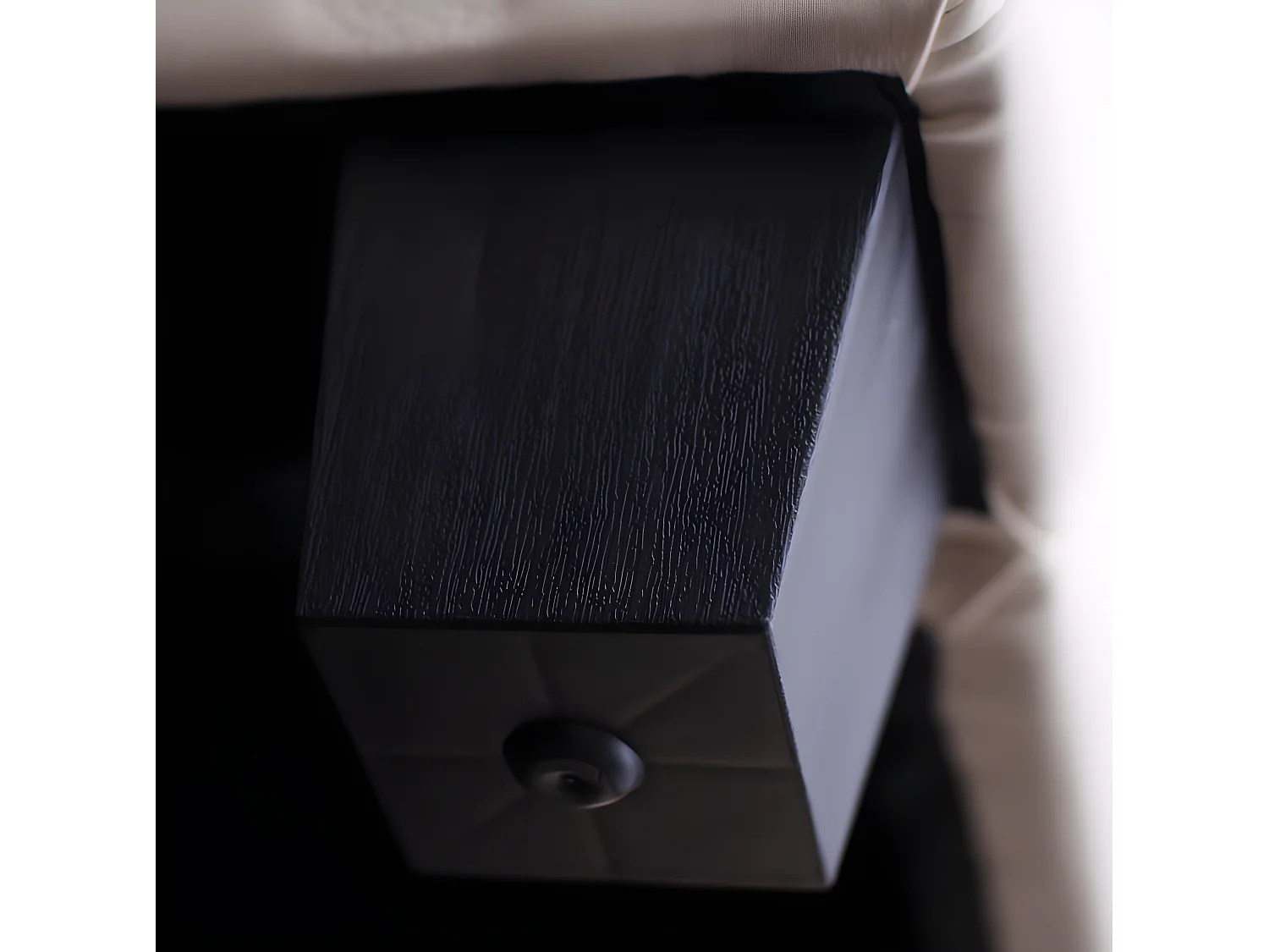 Sofa 3-osobowa Lille,  imitacja skóry, czarny