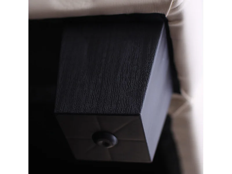 Divano sofa 3 posti lounge moderno elegante serie Lille M65 75x191x70cm ~ ecopelle nero