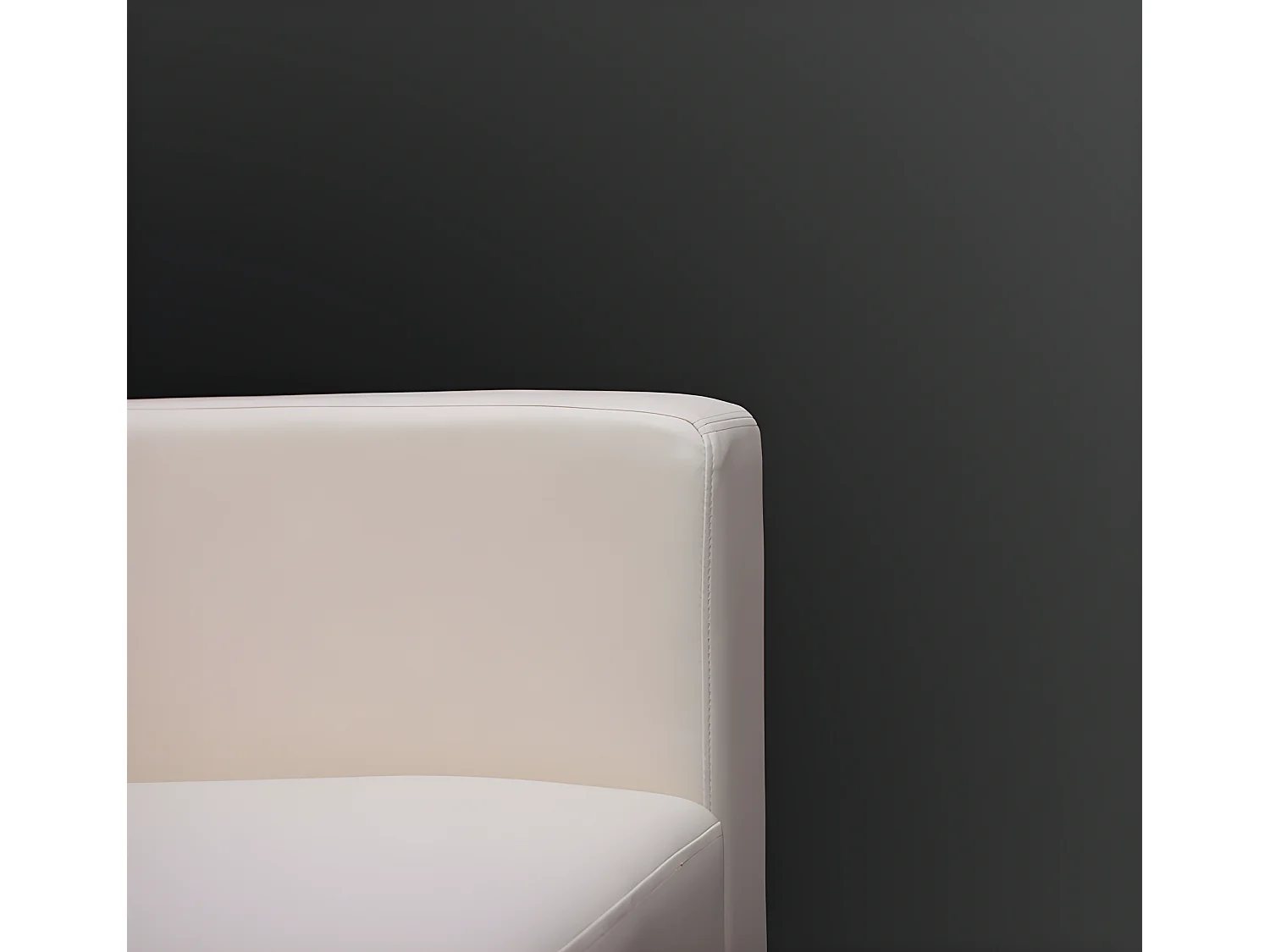 Sofa 2-osobowa Lille,  imitacja skóry, czerwony