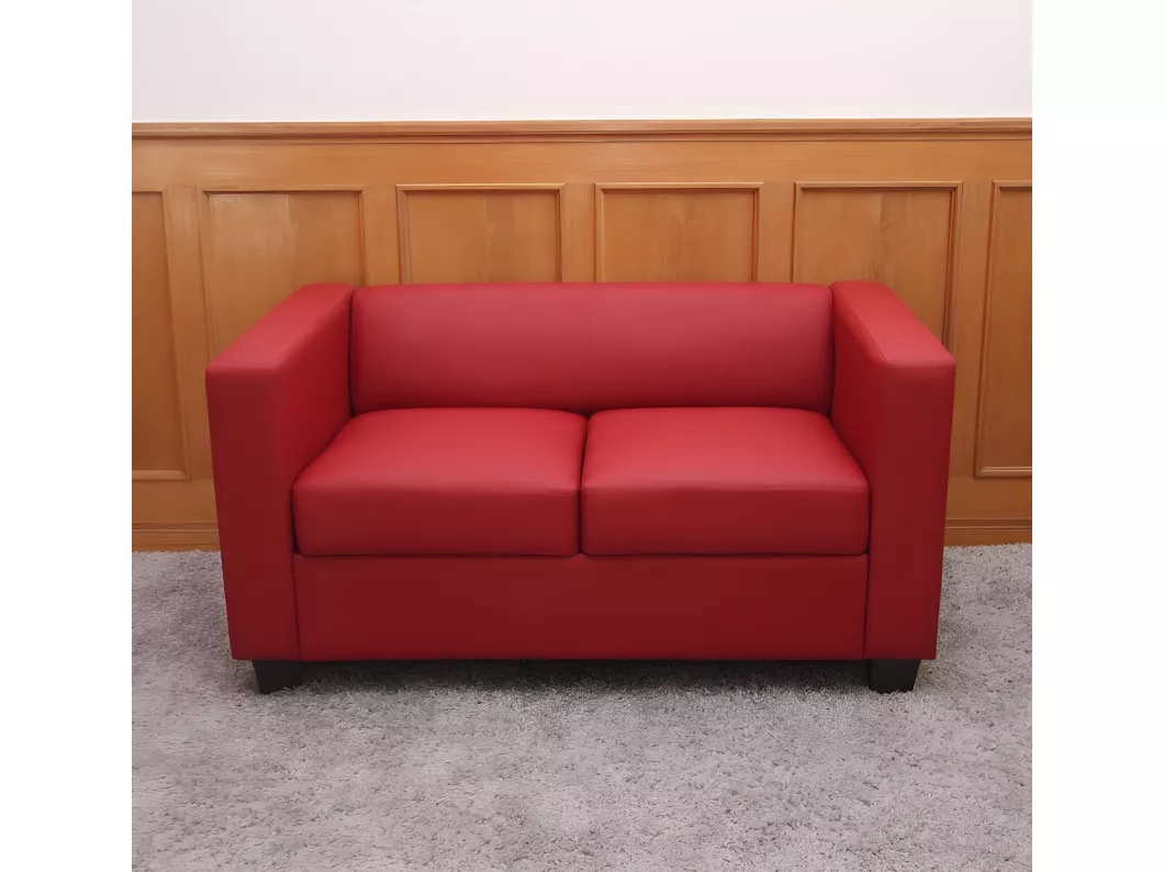 Kauf Unique 2er Sofa Lille, Kunstleder, rot