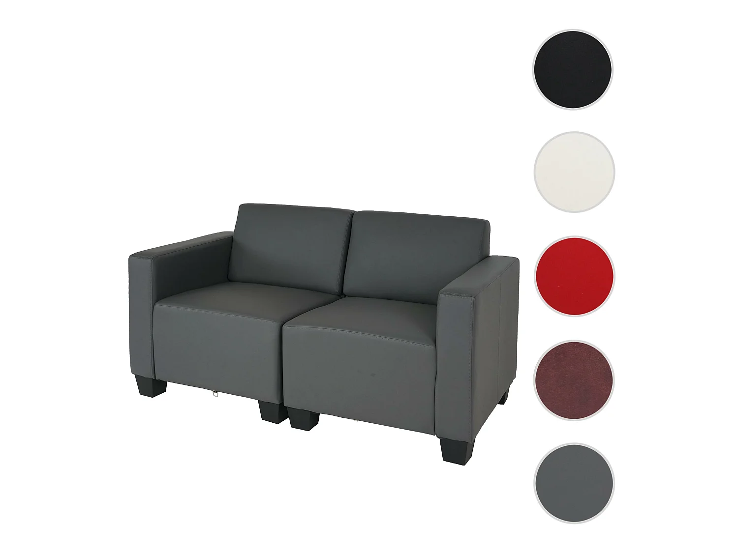 2-zitsbank Moncalieri,  donkergrijs