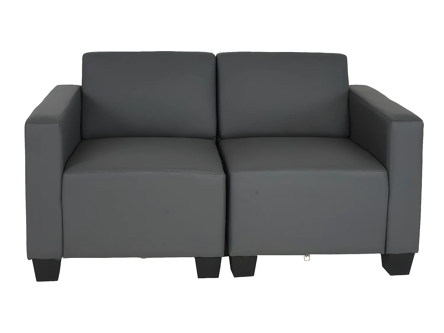 Canapé 2 places Moncalieri,  gris foncé