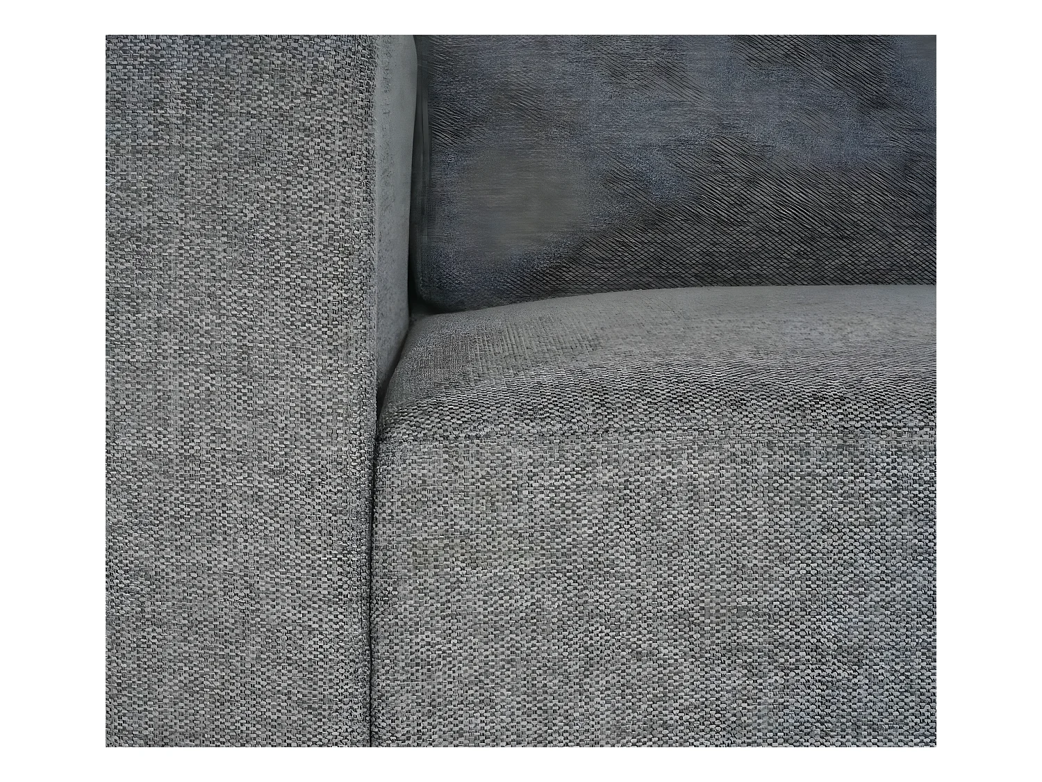 Salotto modulare componibile lounge moderno Lione N71 tessuto divano 4 posti grigio