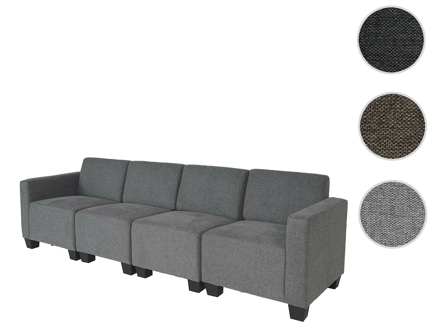 Modułowa sofa 4-osobowa Moncalieri,  szary