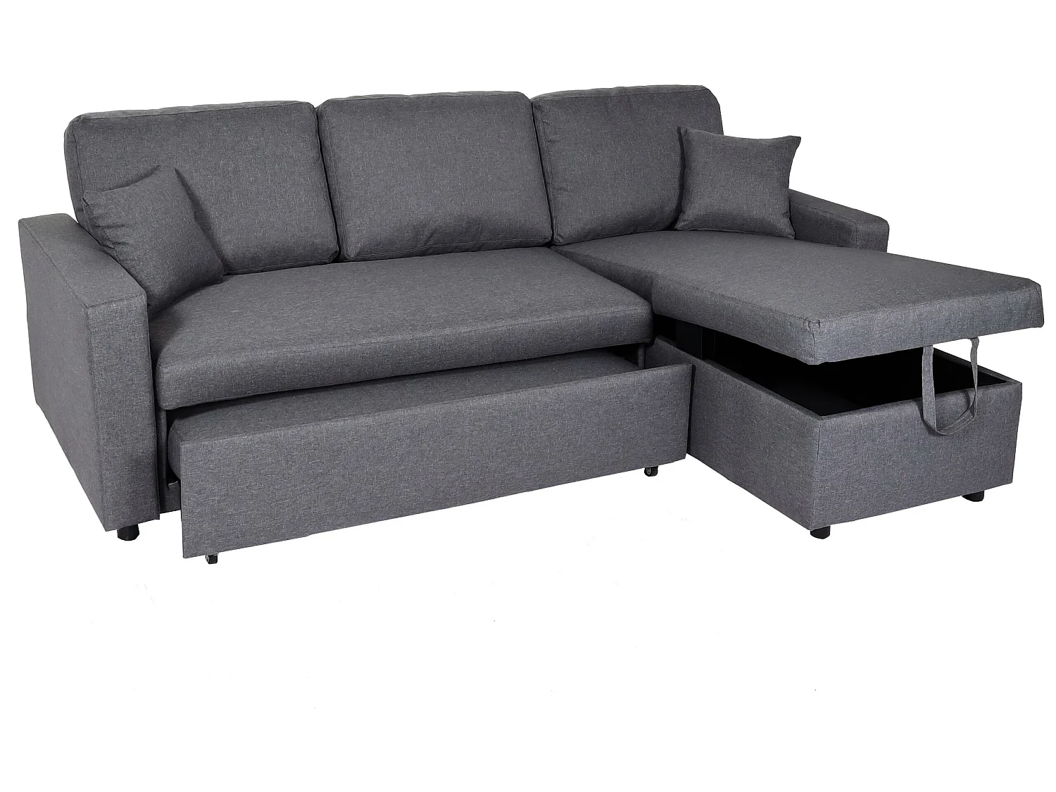 Sofa narożna z funkcją spania MCW-L17,  ciemnoszary