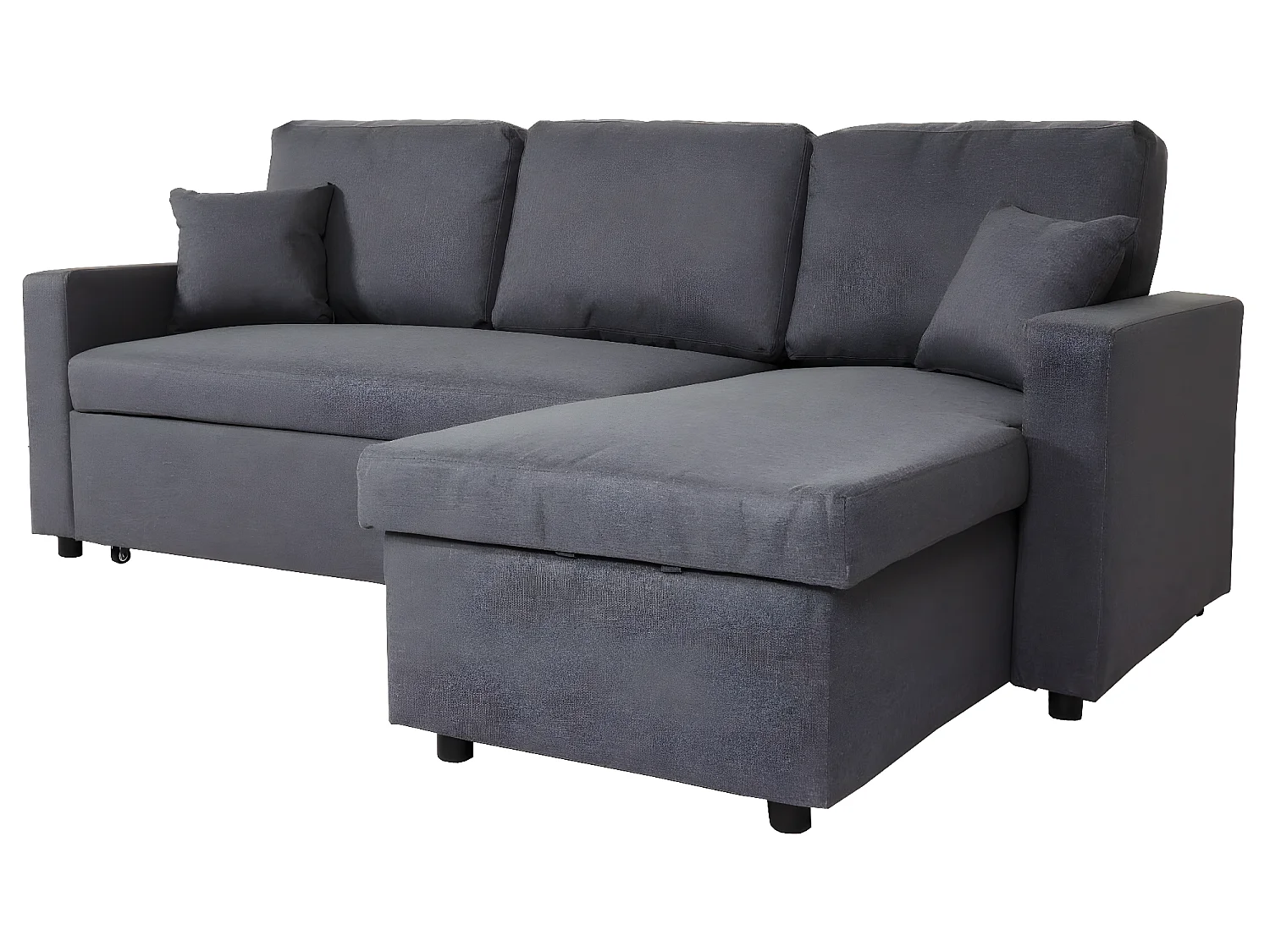 Sofa narożna z funkcją spania MCW-L17,  ciemnoszary