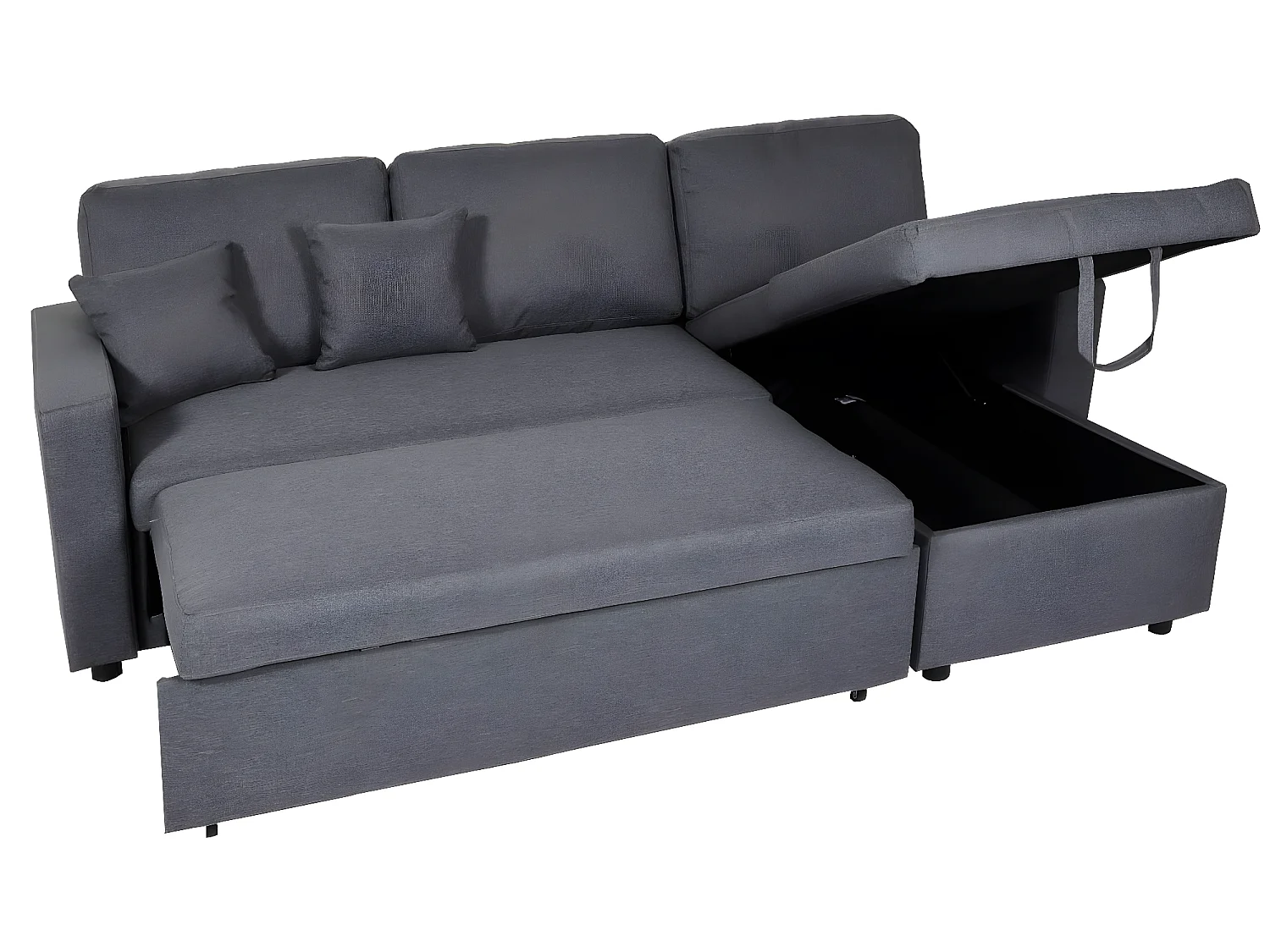 Sofa narożna z funkcją spania MCW-L17,  ciemnoszary