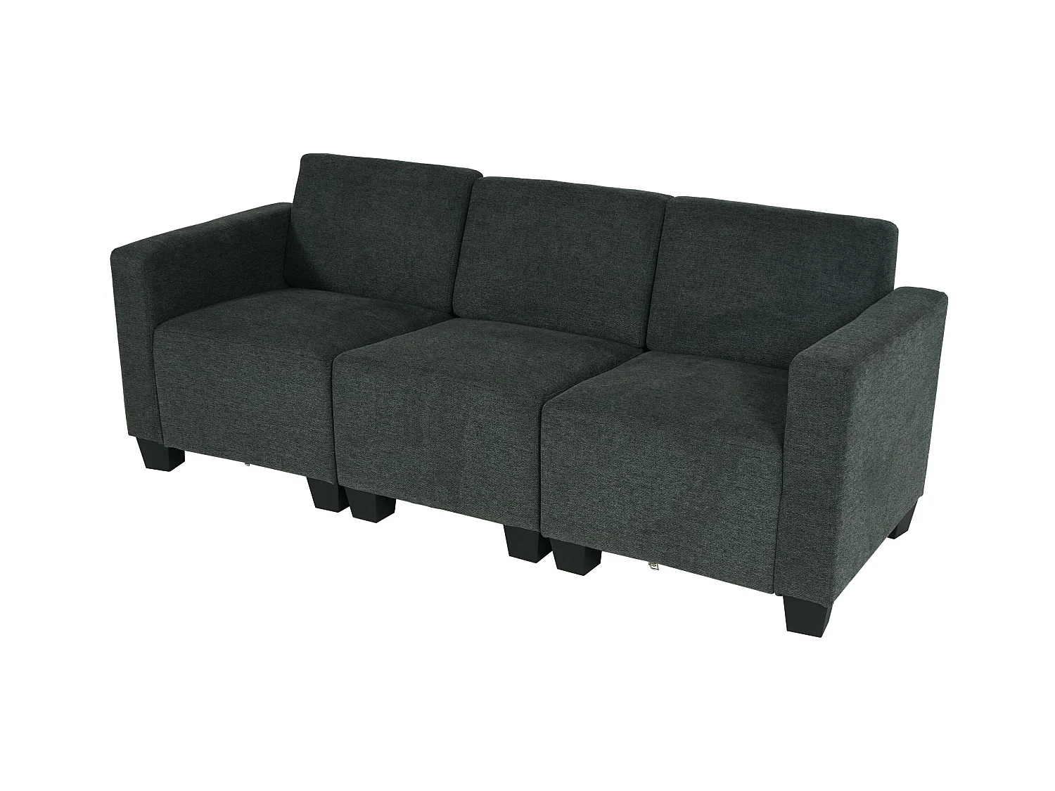 Canapé modulaire 3 places Moncalieri,  gris anthracite