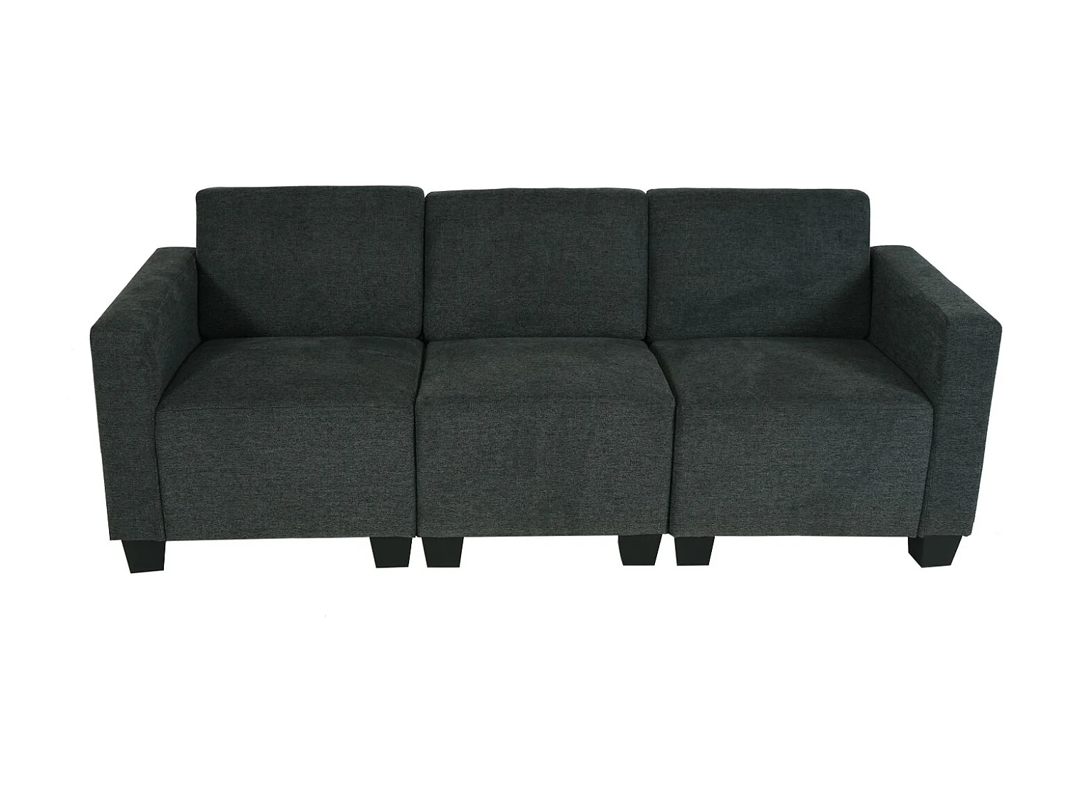 Canapé modulaire 3 places Moncalieri,  gris anthracite