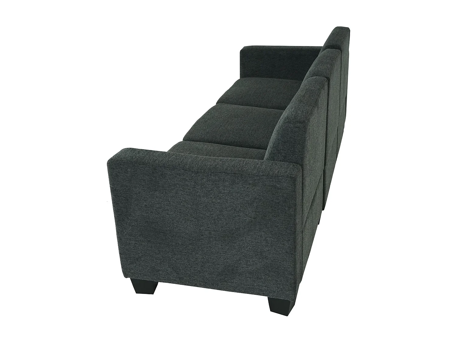 Canapé modulaire 3 places Moncalieri,  gris anthracite