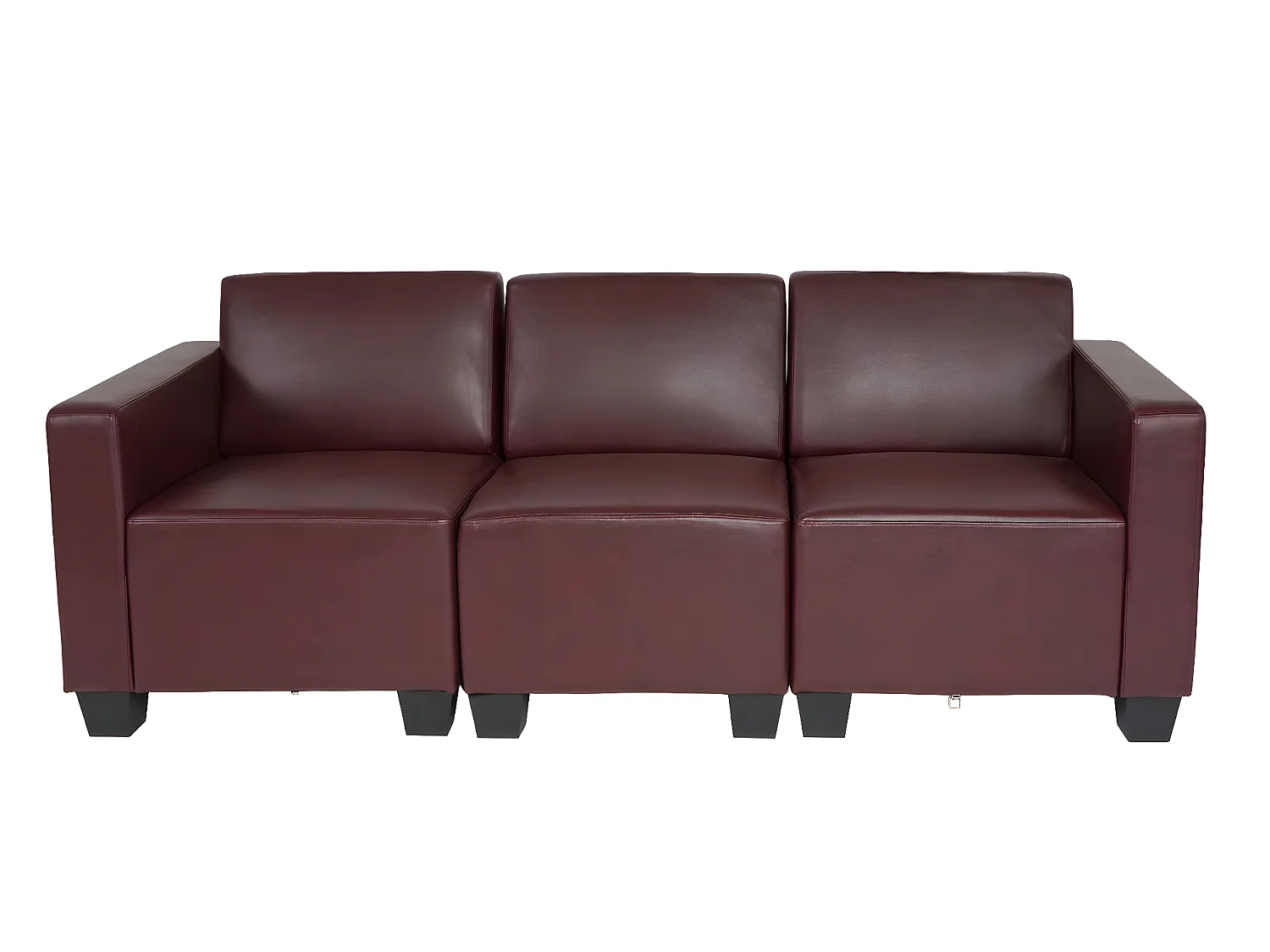 3-Sitzer Sofa Moncalieri, Rot-braun