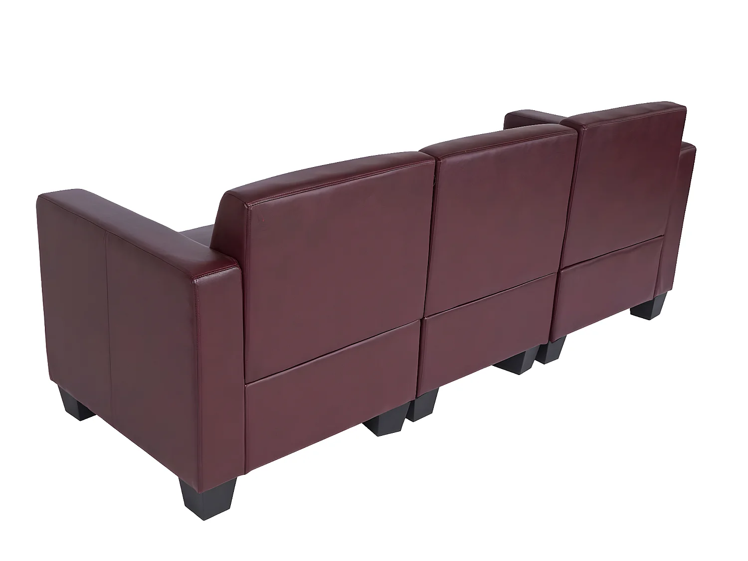 3-Sitzer Sofa Moncalieri, Rot-braun