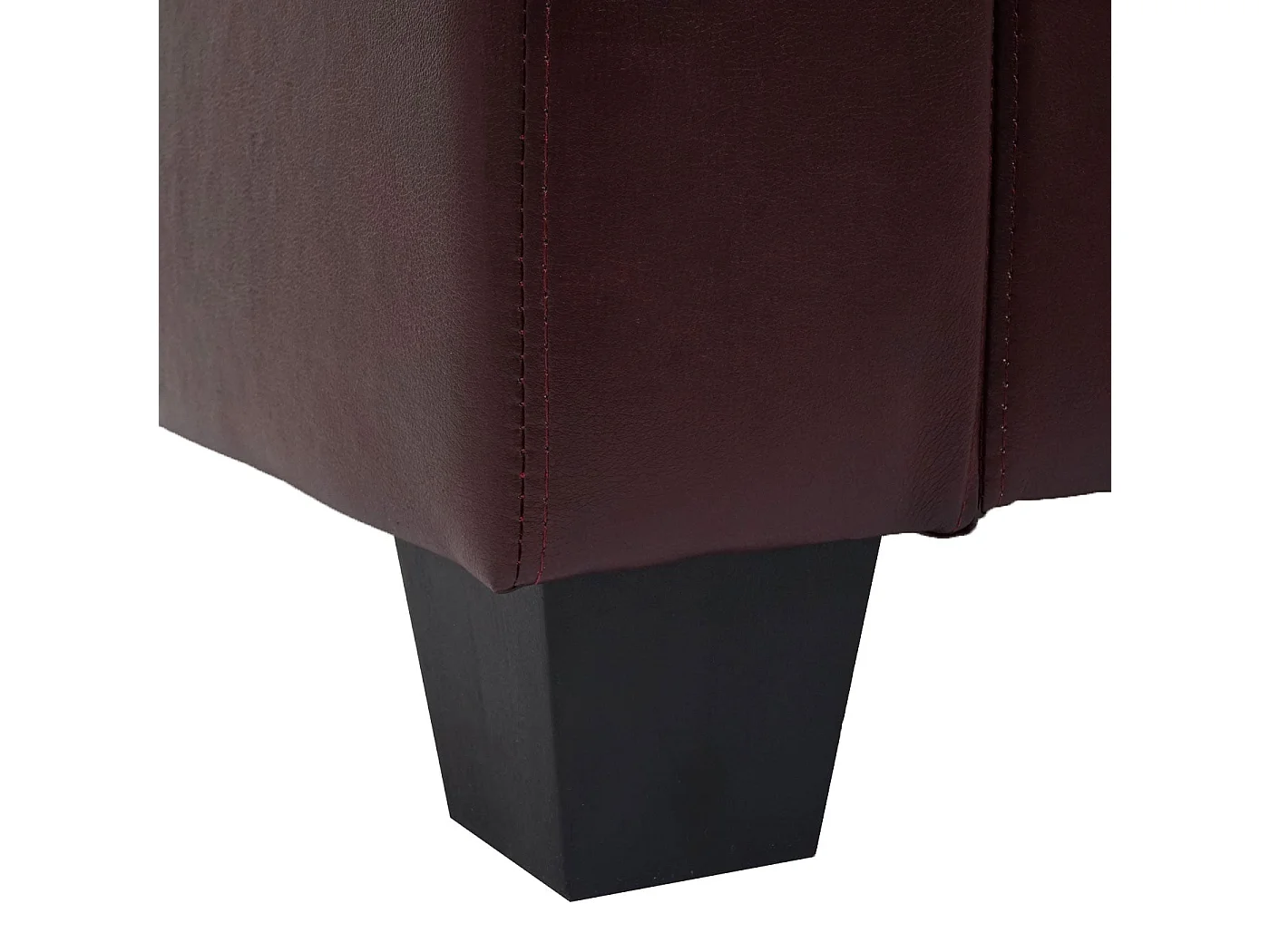 Divano sofa 2 posti lounge moderno elegante serie Lille M65 75x137x70cm ~ ecopelle bordeaux