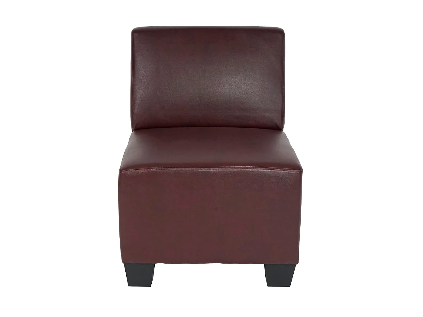 Modular Canapé 3 places Moncalieri,  rouge-brun, accoudoirs hauts