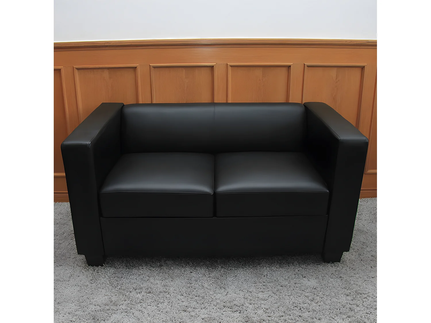 2er Sofa Lille, Schwarz