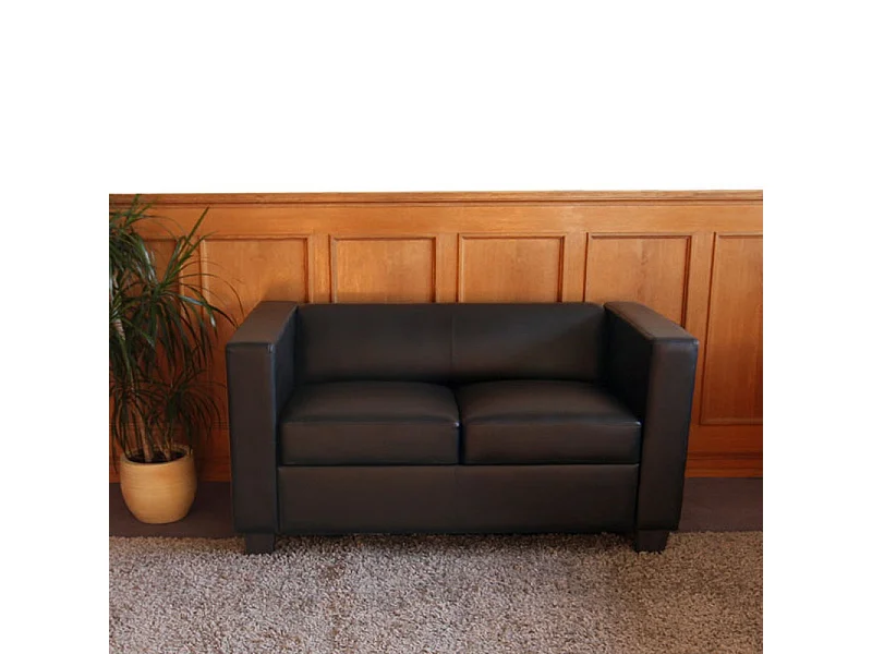 2er Sofa Lille, Schwarz